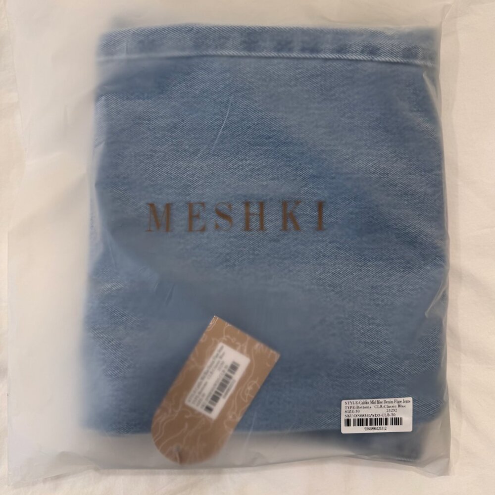 Meshki Caitlin Mid Rise Denim Jeans Classic Blue - Picture 2 of 3